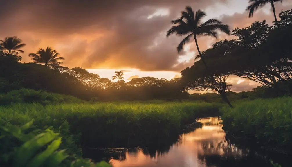 majestic sunset over swamp