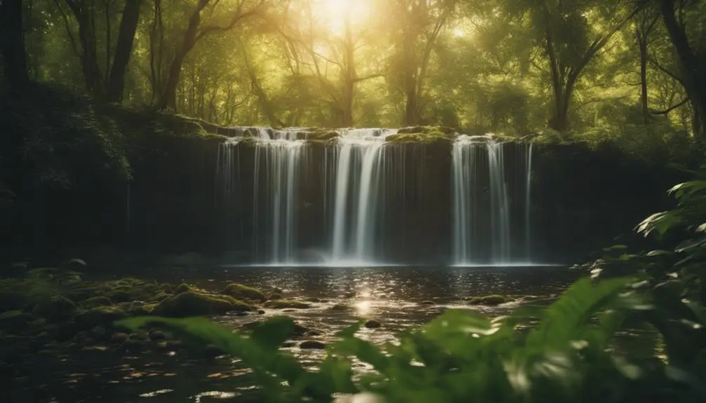 optimal lighting for waterfalls