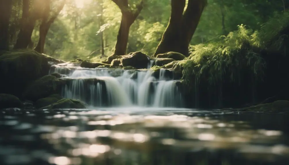 perfect lighting for waterfalls
