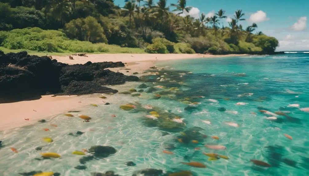 picturesque beach park setting