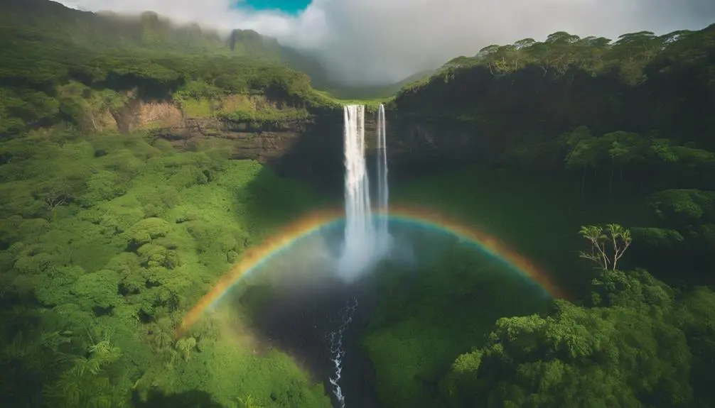 picturesque waterfall in hawaii