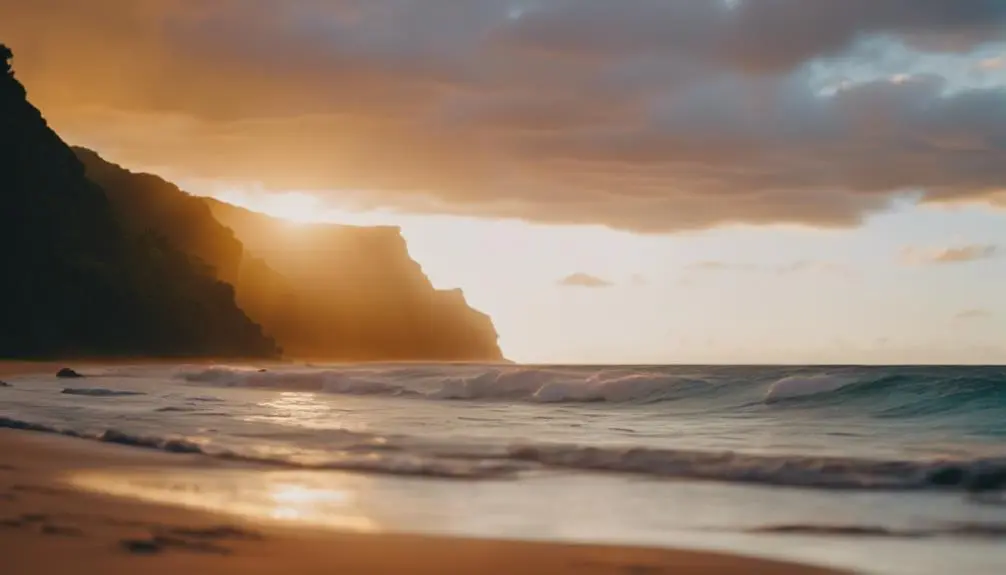 polihale beach sunset serenity