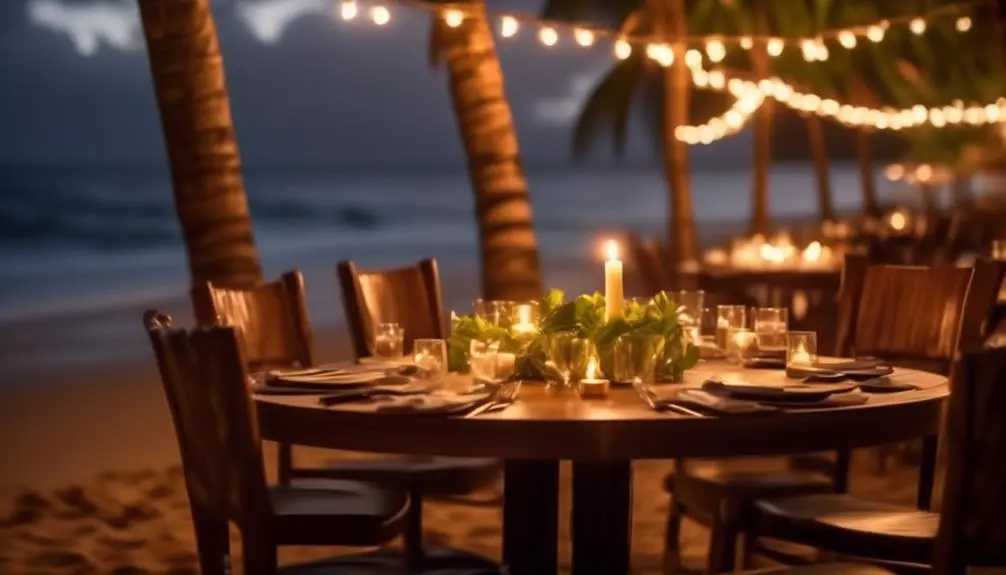 romantic dining under stars