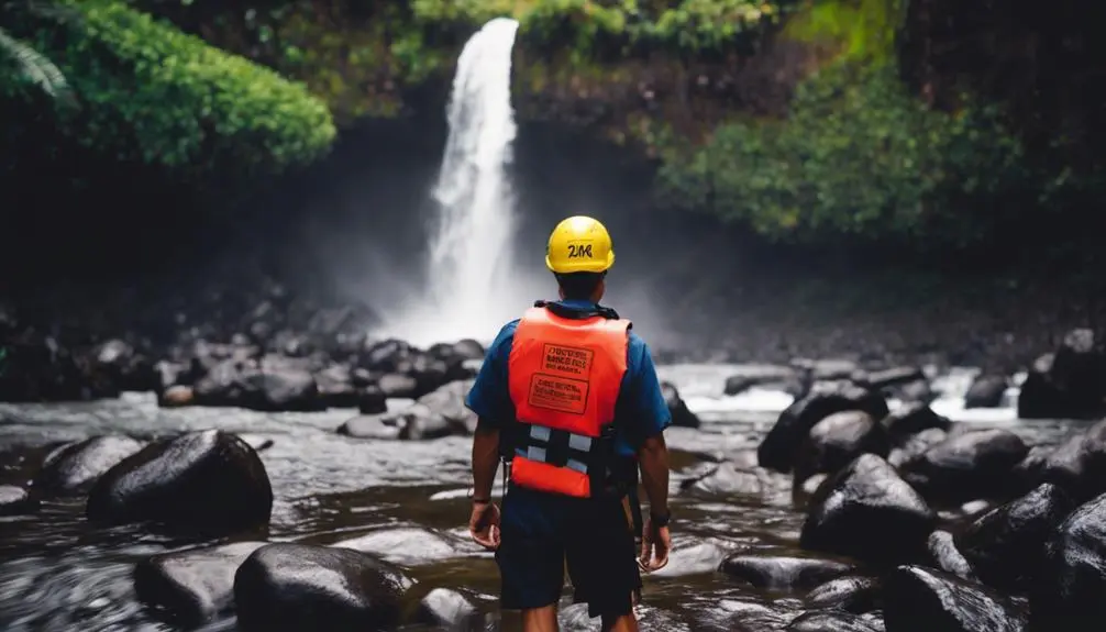 safety at kauai waterfalls