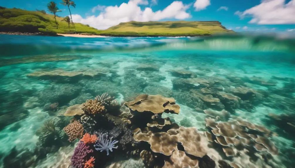 sandy beach with swings