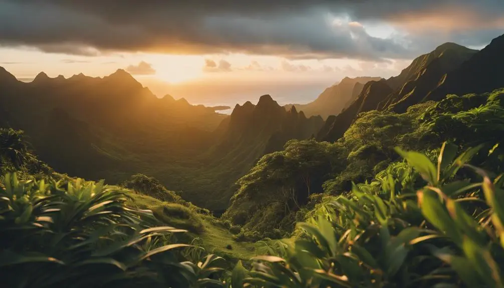 serene sunset hike tranquility