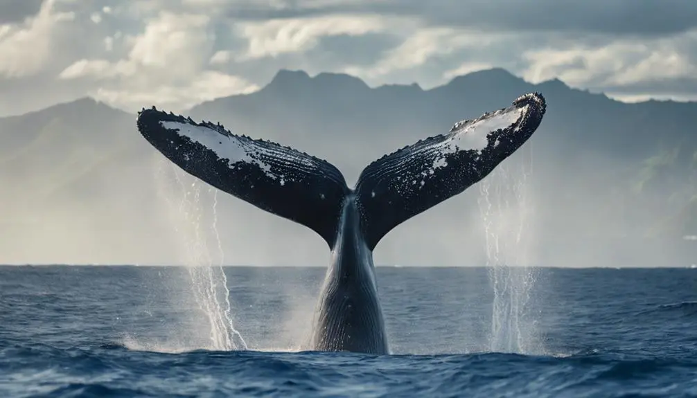 spyhopping whales in ocean