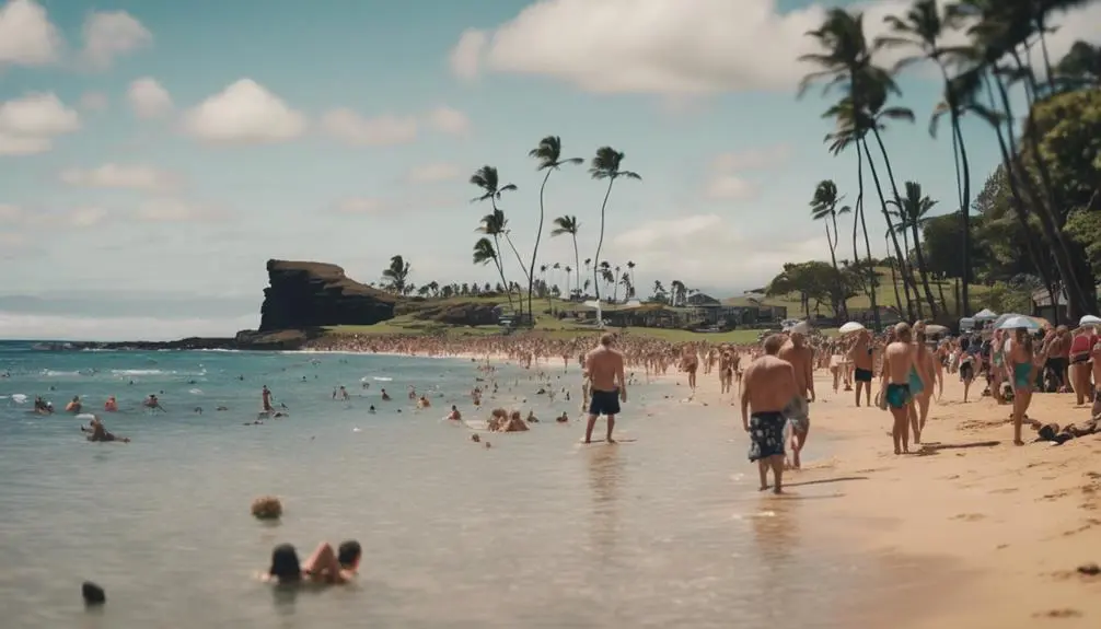 sunny beach in hawaii