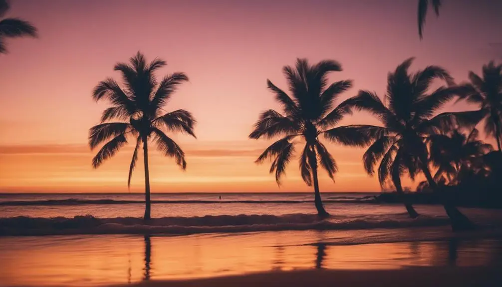 sunset view over ocean