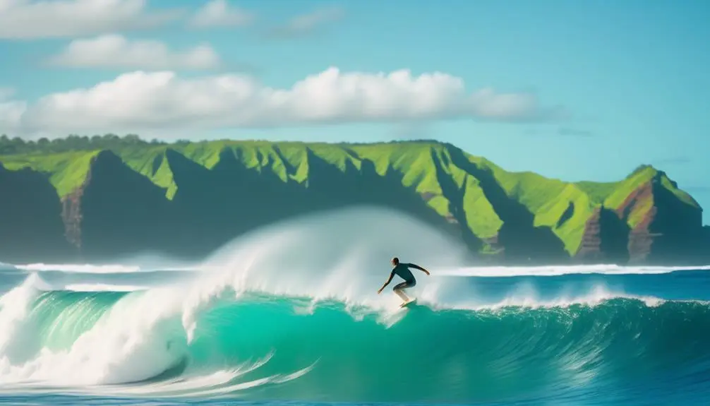 surfing in epic conditions