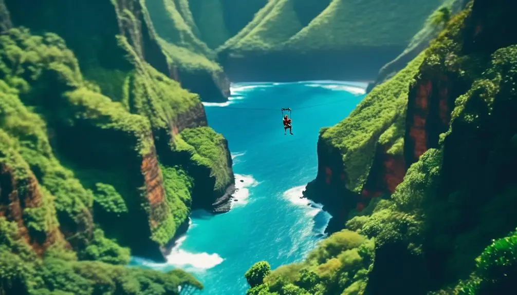 thrilling ziplines on napali coast