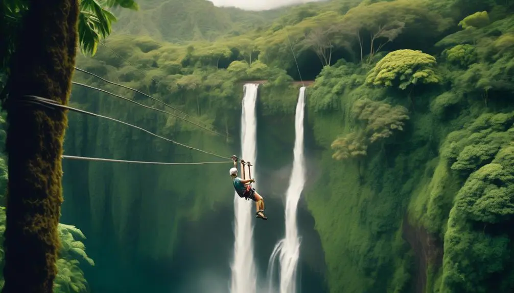 thrilling ziplining experience in nature
