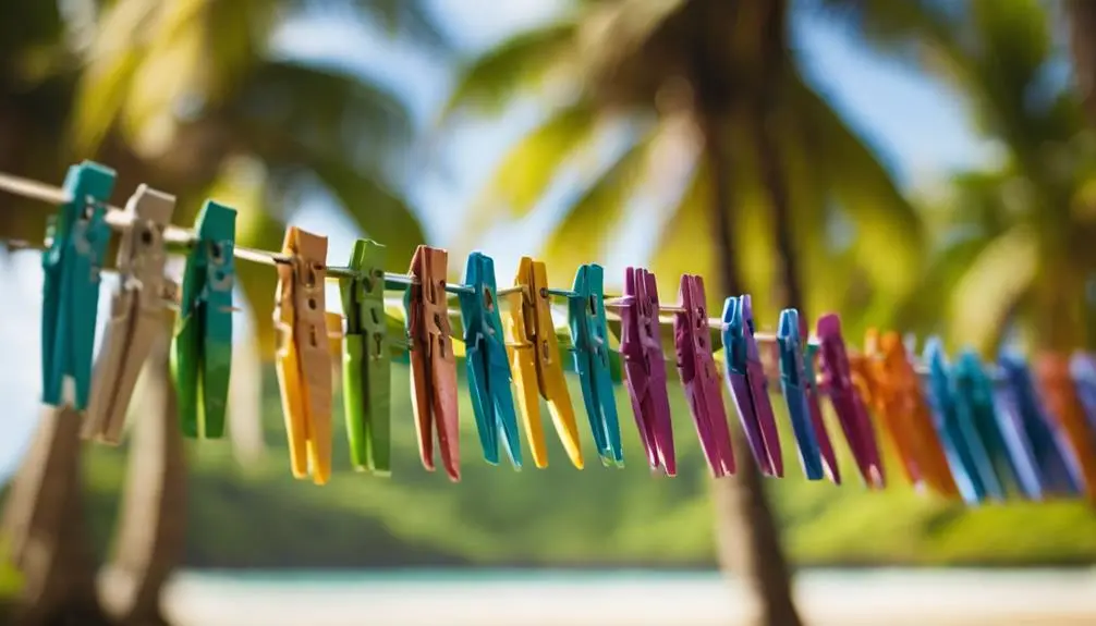 top clothespins for tropical laundry