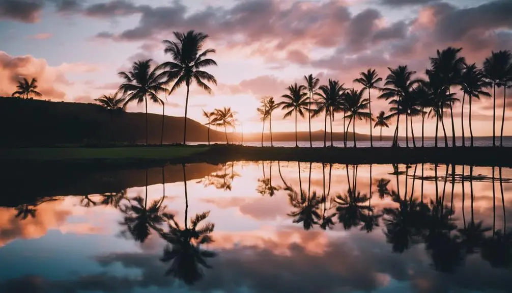 tranquil evening at park