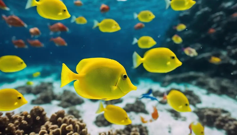 vibrant yellow marine fish