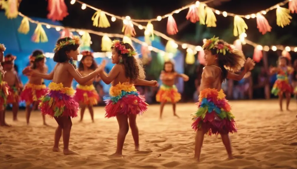 children at kauai luaus