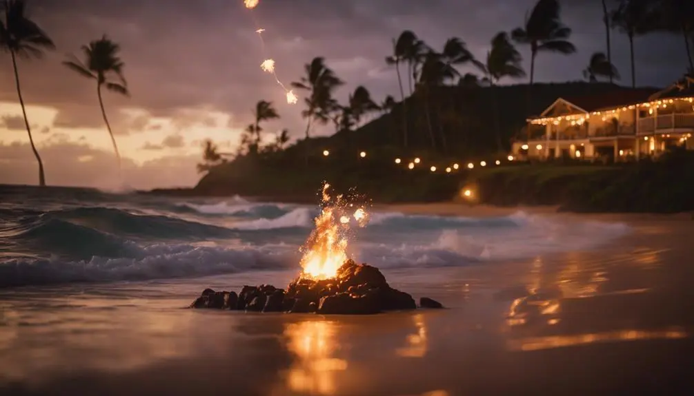 fiery luau show spectacle