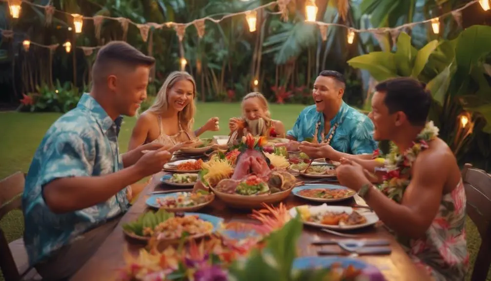 hawaiian family eats well