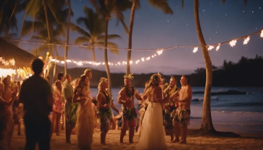 hawaiian luau on beach