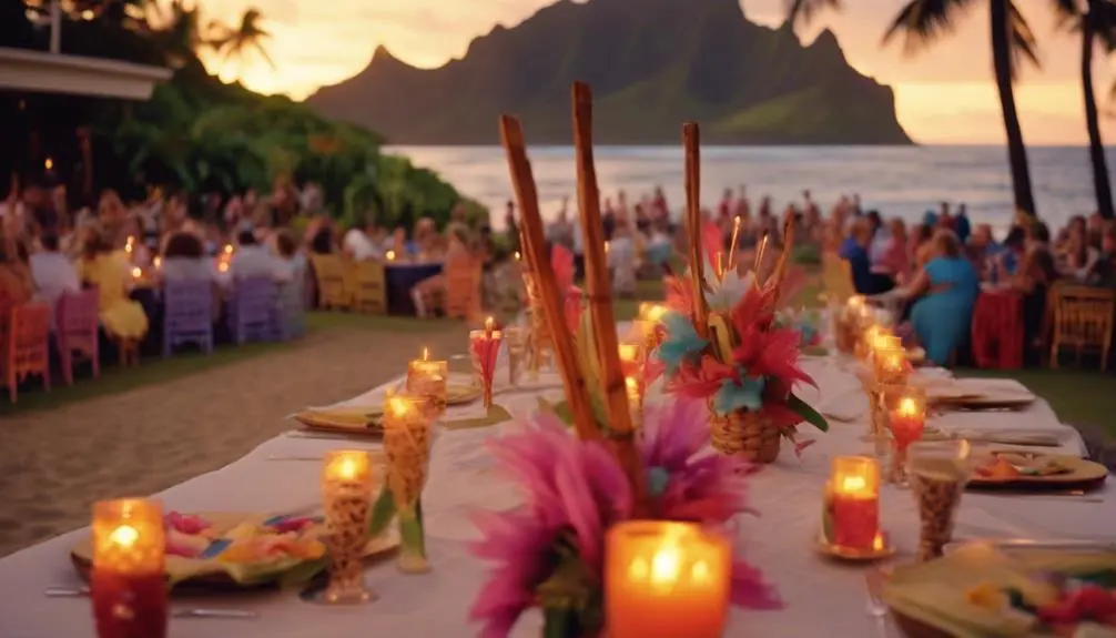 hawaiian luau on beach
