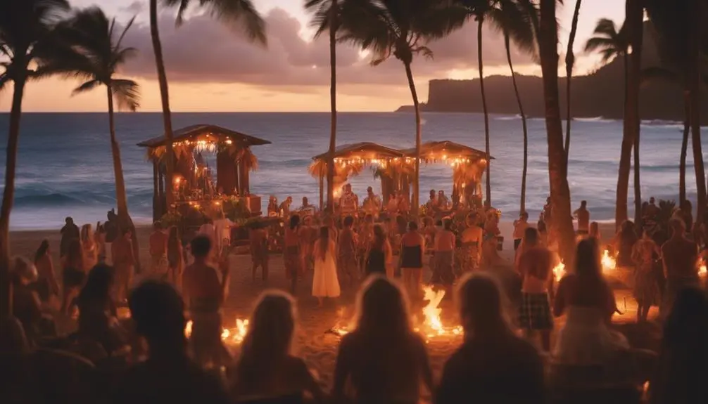 hawaiian luau show romance