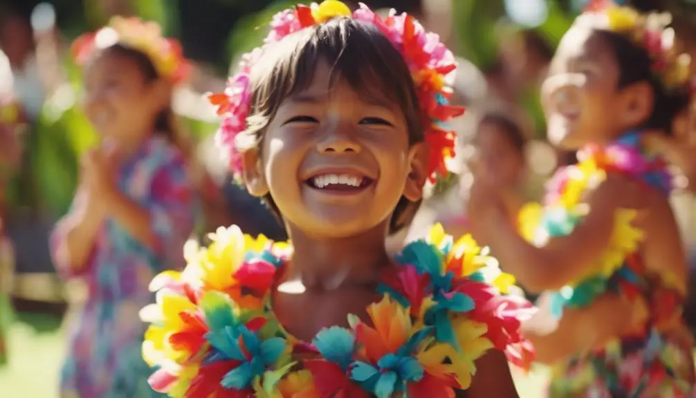 kids enjoy luau kalamaku
