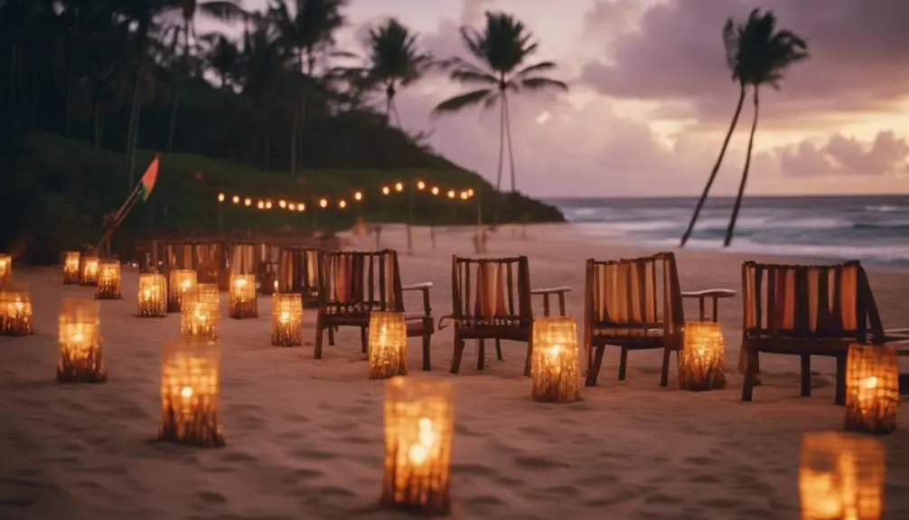 romantic beachfront luau choice