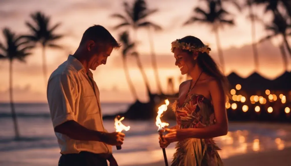 romantic beachside luaus