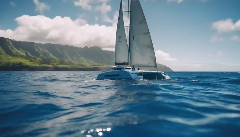 sailing on catamaran boats