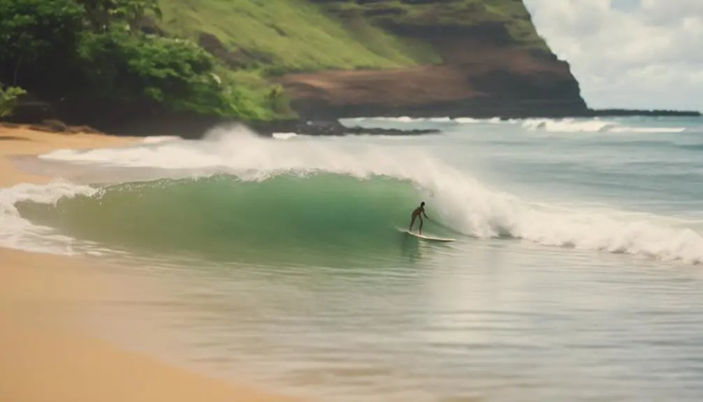 secluded beach surrounded rocks