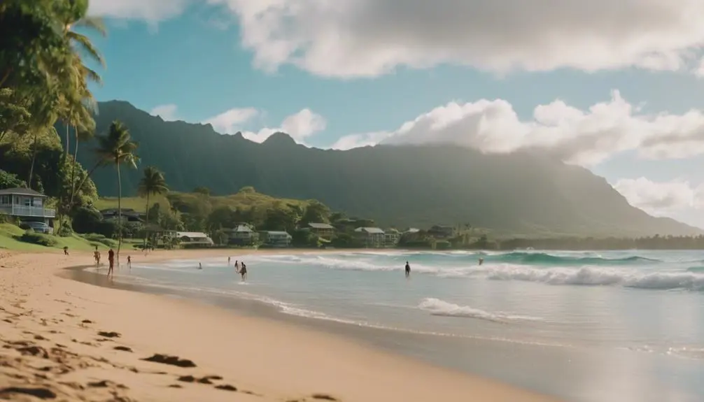 surfing in hanalei bay