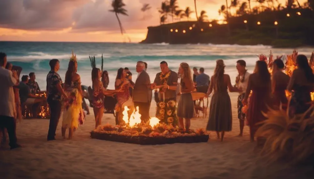 tropical beachfront kauai luaus