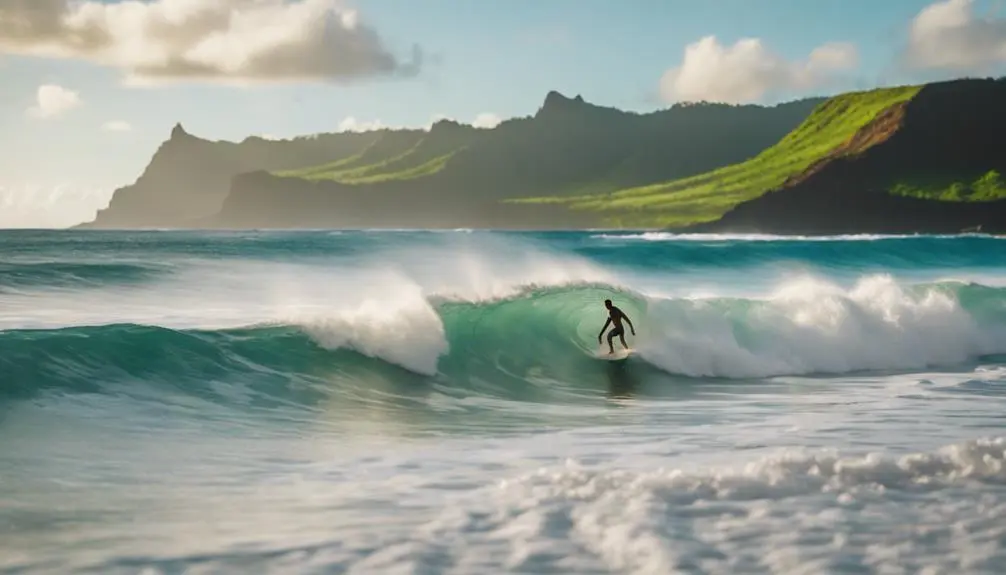 waves crash on beach