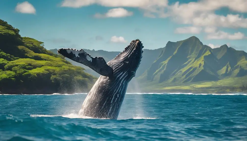 whale watching peak in kauai