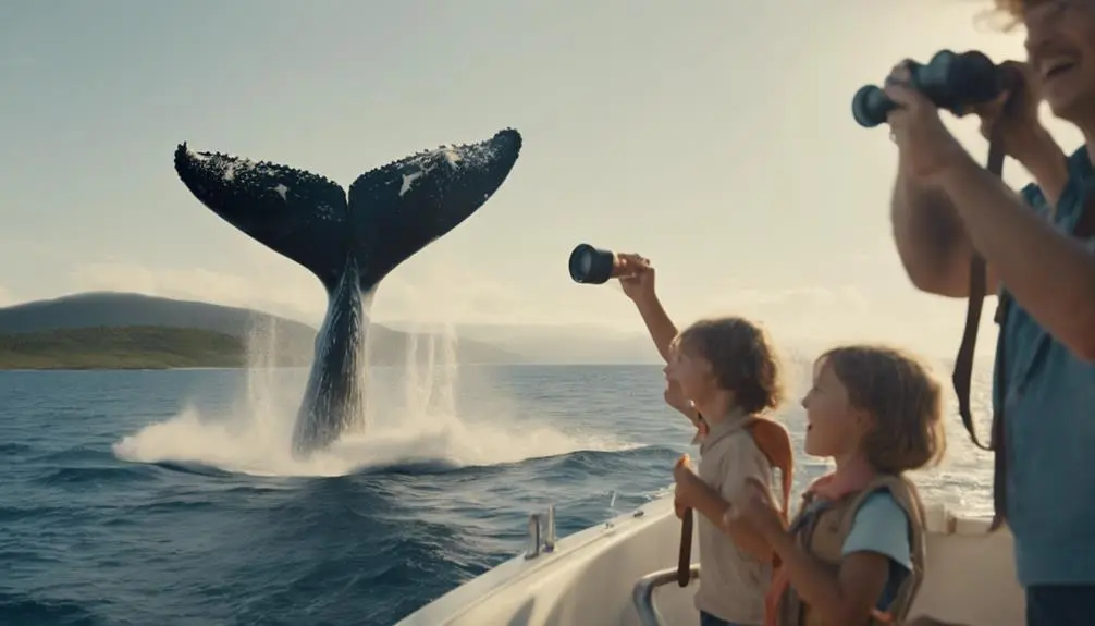 whale watching with children