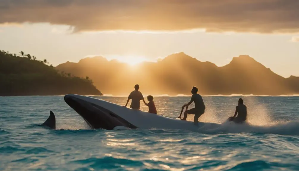 whale watching with family