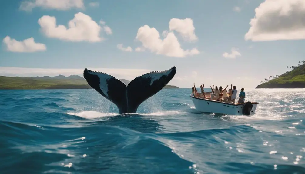 whale watching with family