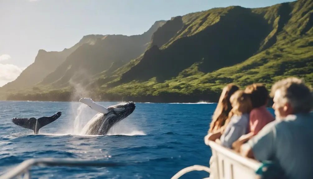 whale watching with family